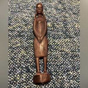 Vintage Solid Ebony Wood Tribal African Sculpture